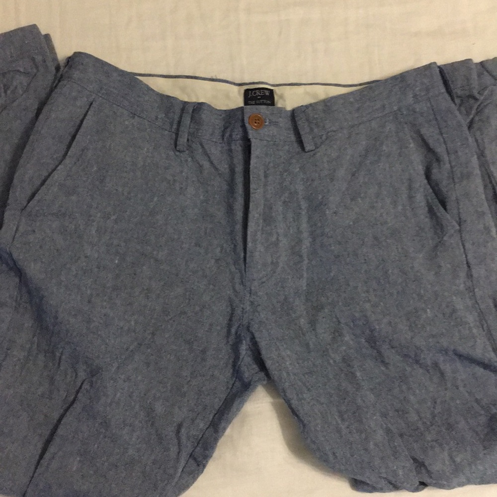 J. Crew Blue Linen Dress Pant